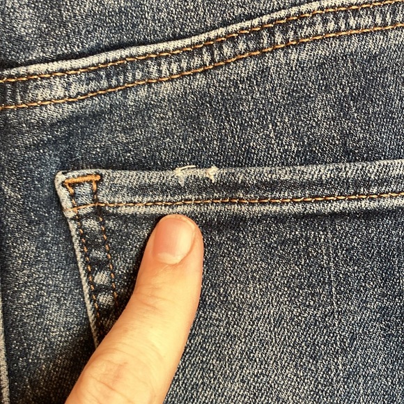 Express Womens Size S Straight Ankle High Rise Ultra Hyper Stretch Blue Jeans - Picture 7 of 15